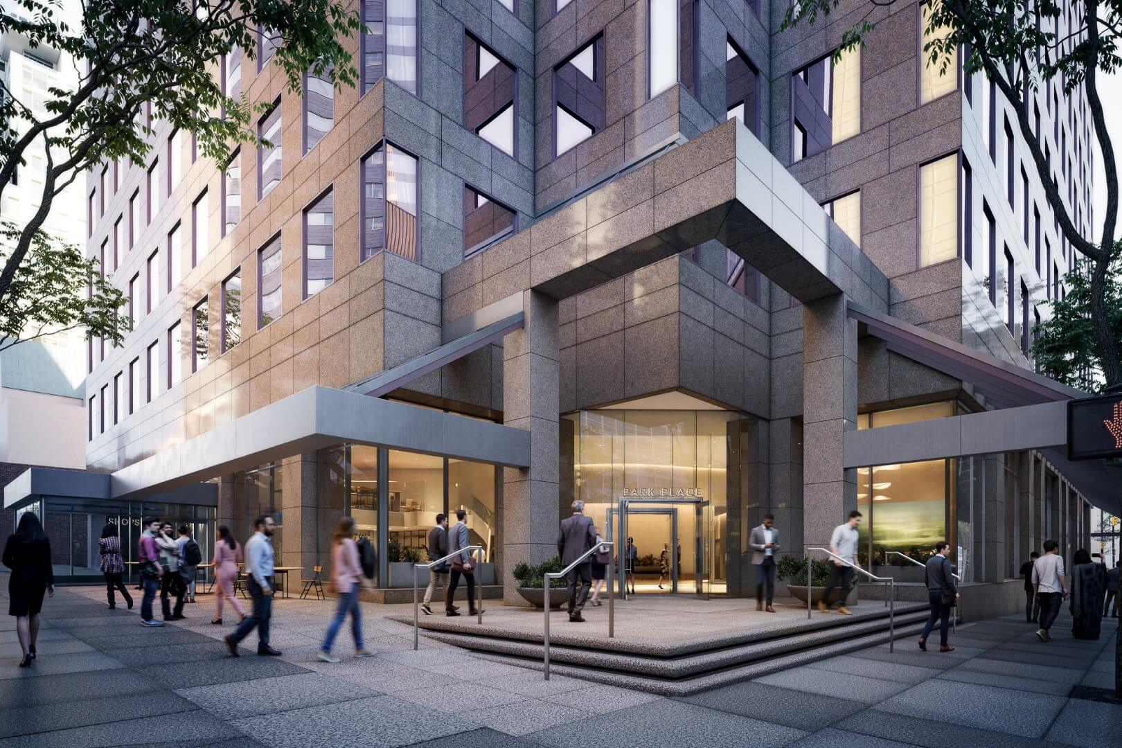 Park Place Dunsmuir Hornby Dusk